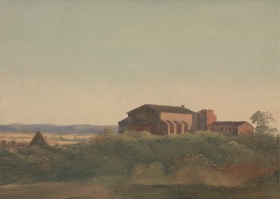 En utsikt over kirken S. Sabina og pyramiden i Cestius, Roma av Sir Charles Lock Eastlake