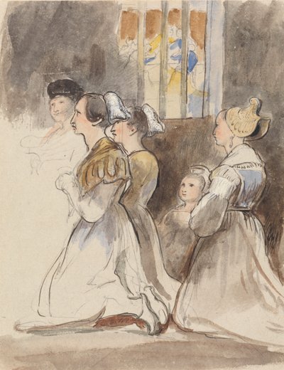 En gruppe kvinner til messe av Sir David Wilkie