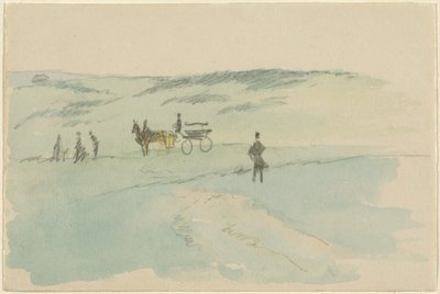 Landskap med figurer og en vogn av Sir David Wilkie