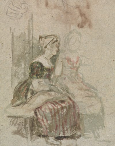 Studie for "The Penny Wedding" av Sir David Wilkie