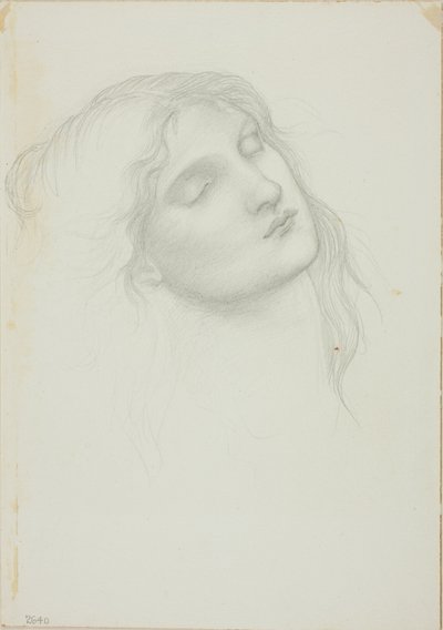 Leder for kvinne med lukkede øyne av Sir Edward Burne Jones