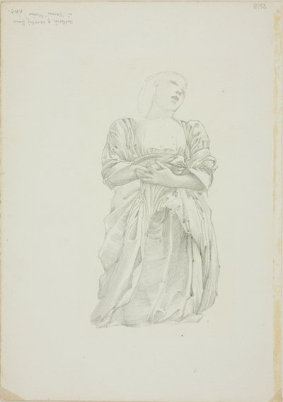 Refleksjon av knelende kvinnefigur, studie for The Mirror of Venus av Sir Edward Burne Jones