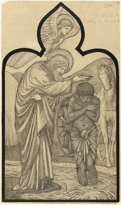 Den hellige Filip som døper evnukken av Sir Edward Burne Jones