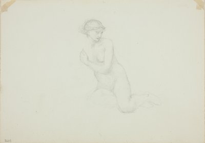 Sittende naken kvinne av Sir Edward Burne Jones