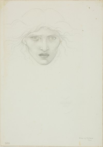 Studie for Rondanini Medusa av Sir Edward Burne Jones