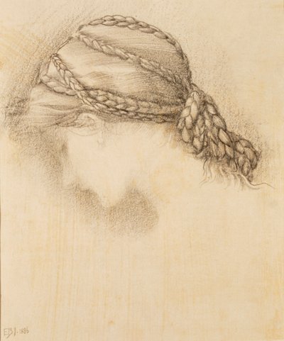 Kvinnehode, detalj fra en skissebok, 1886. av Sir Edward Burne Jones