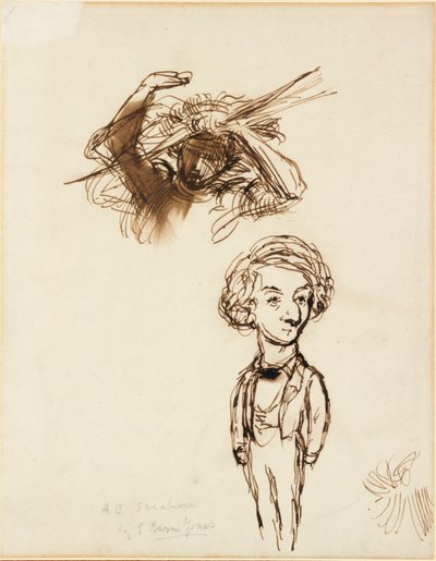 Karikatur av Algernon Charles Swinburne, 1863 av Sir Edward Coley Burne Jones