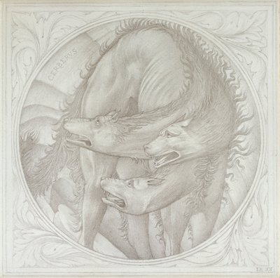 Cerberus, 1872-1875 av Sir Edward Coley Burne Jones