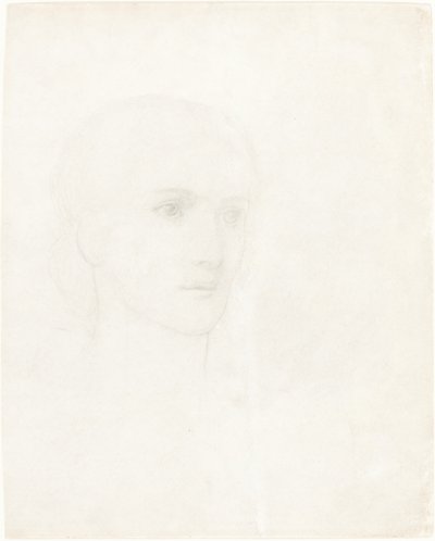Hodet til en kvinne av Sir Edward Coley Burne Jones