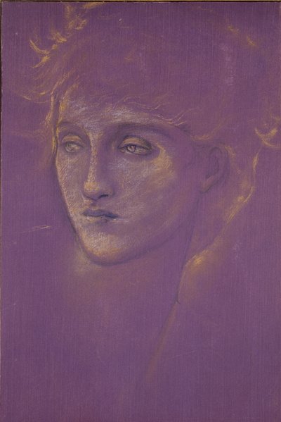 Head of a Woman, sent på 1800-tallet av Sir Edward Coley Burne Jones