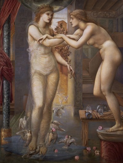 Pygmalion og bildet - The Godhead Fires, 1878. av Sir Edward Coley Burne Jones