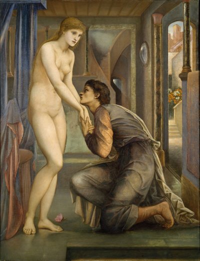 Pygmalion og bildet - The Soul Attains, 1878. av Sir Edward Coley Burne Jones