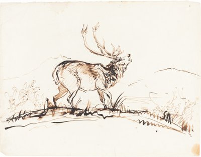 En brølende hjort av Sir Edwin Landseer