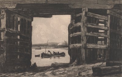 Et spenn av Old Battersea Bridge av Sir Frank Short