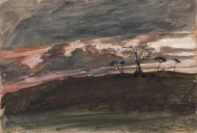 Stormfull solnedgang, Legh Park, Wiltshire av Sir George Hayter