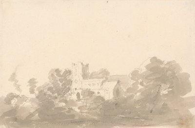 Kirke i trær av Sir George Howland Beaumont seventh Baronet