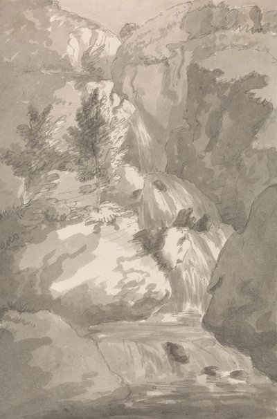 En del av Brind Gill i Ligburthwaite av Sir George Howland Beaumont seventh Baronet