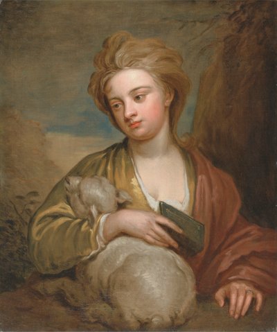Portrett av en kvinne som St. Agnes, tradisjonelt identifisert som Catherine Voss av Sir Godfrey Kneller