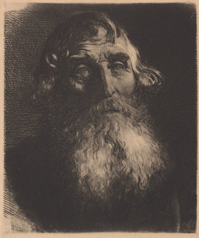 Gammel mann av Sir Hubert von Herkomer