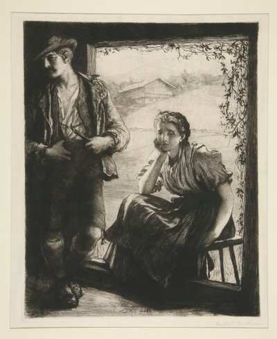 Den første krangelen av Sir Hubert von Herkomer