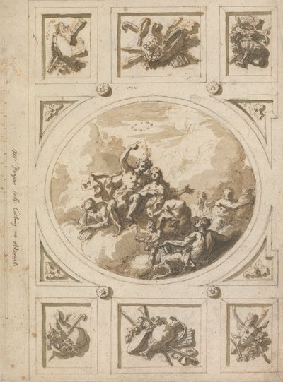 Design for et tak hos Addiscombe: Bacchus og Ariadne av Sir James Thornhill