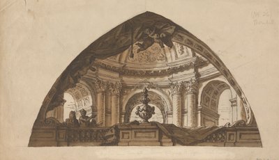 Design for en Lunette av Sir James Thornhill