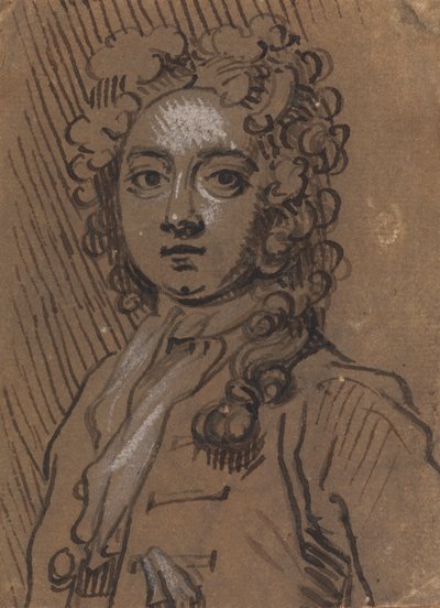 Portrettbyste av en mann i hel parykk av Sir James Thornhill