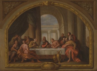 Skisse for 'The Last Supper', St. Mary's, Weymouth av Sir James Thornhill