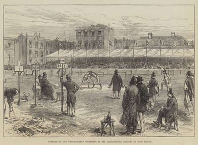 Cumberland og Westmorland Wrestling på Lillie-Bridge Grounds på langfredag av Sir John Charles Robinson
