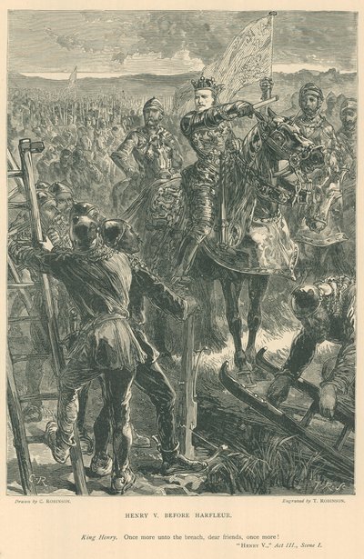 Illustrasjon for Shakespeares kong Henry V av Sir John Charles Robinson
