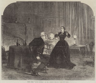 Scene fra Henry Dunbar, på Olympic Theatre av Sir John Charles Robinson