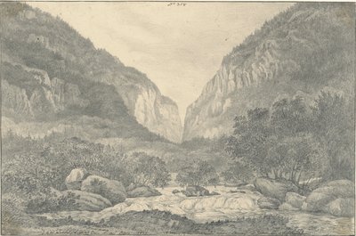 Saltina-dalen nær Brieg ved inngangen til Simplon av Sir John Frederick William Herschel