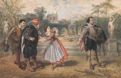 Enter Malvolio, Crossgartered... av Sir John Gilbert