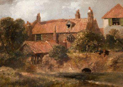 Gamle hytter i Lewisham, 1876. av Sir John Gilbert