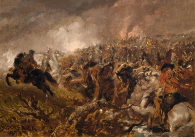 Forbereder seg på anklagen, 1873. av Sir John Gilbert