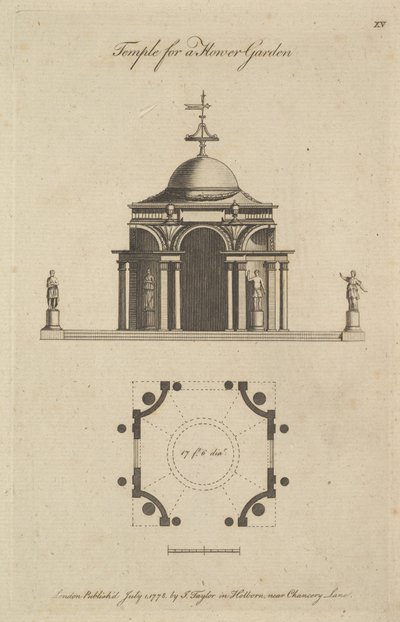 Tempel for en blomsterhage, 1778. av Sir John Soane