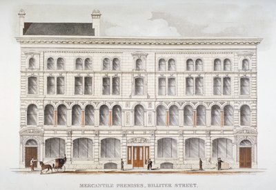Utsikt over merkantile lokaler, Billiter Street, City of London, 1875 av Sir Joseph Causton and Sons