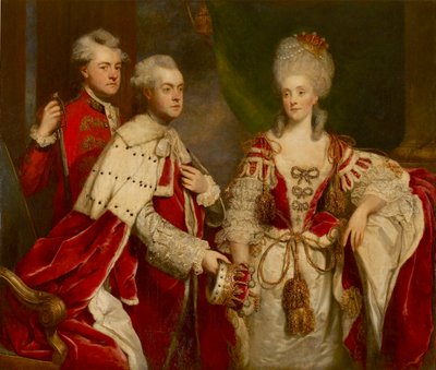George, 2. jarl Harcourt, hans kone Elizabeth og bror William, 1780 av Sir Joshua Reynolds