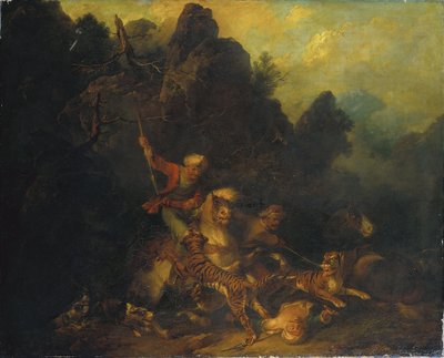 Tigerjakt av Sir Peter Francis Bourgeois