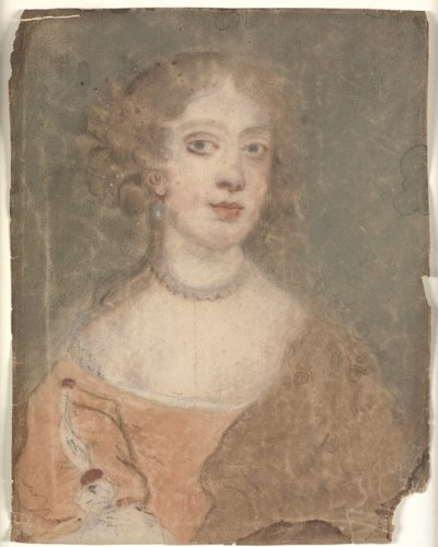 Hode og skuldre portrett av en dame av Sir Peter Lely