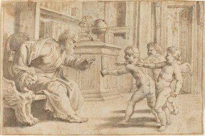 Putti tester en manns persepsjon av dybde av Sir Peter Paul Rubens