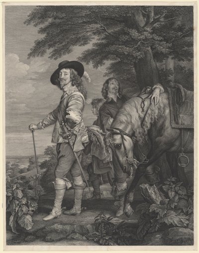 Charles I av England og hertugen av Hamilton av Sir Robert Strange