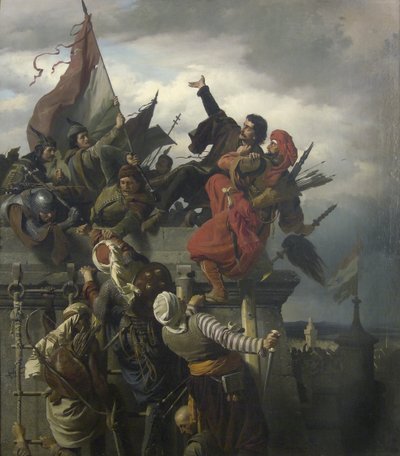 The Self-Sacrifice of Titusz Dugovics, 1859 av Alexander von Wagner