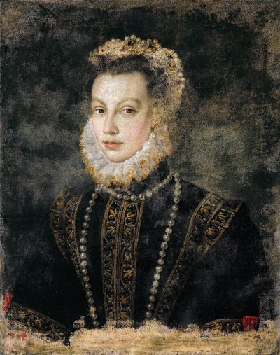 Elisabeth av Frankrike (Isabelle de Valois, Isabel de la Paz) - Elisabeth av Valois (1545-1568), dronning av Spania - Sofonisba Anguissola (ca. 1532-1625). Olje på lerret, ca. 1599. Mål: 68x54 cm. Kunsthistorisk museum, Wien av Sofonisba Anguissola