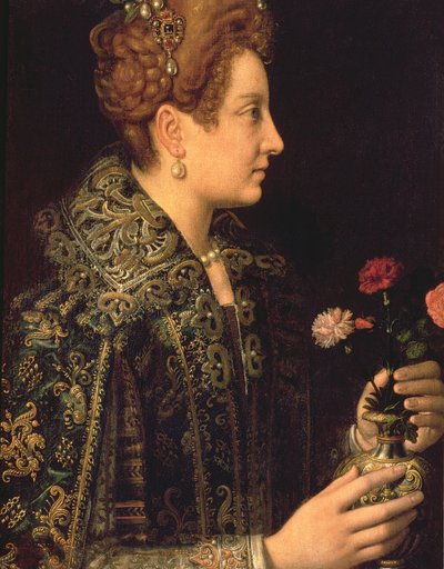 Portrett av en kvinne (olje på lerret) av Sofonisba Anguissola