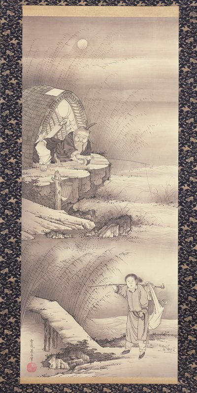 l u shang (Tai offentlig nettverk) fra .1775 (blekk på papir) av Soga Shohaku