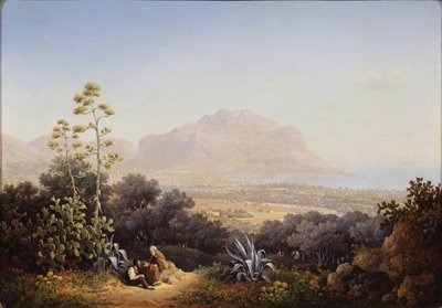 Utsikt over Palermo, 1845 av Sokrat Maximovich Vorobyev