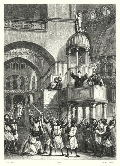Lord Byrons barn Harold, Canto IV, strofe 12 (gravering) av Solomon Alexander Hart