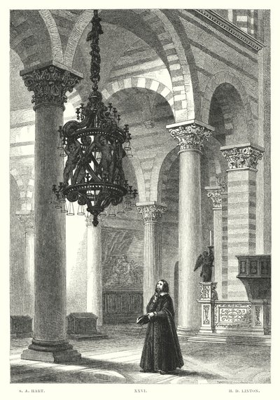 Lord Byrons barn Harold, Canto IV, strofe 54 (gravering) av Solomon Alexander Hart