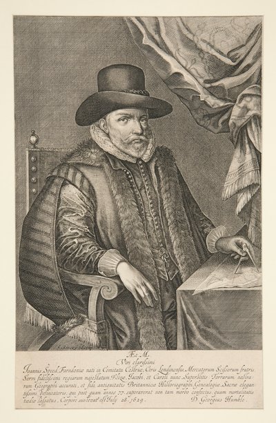 Portrett av John Speed av Solomon Savery